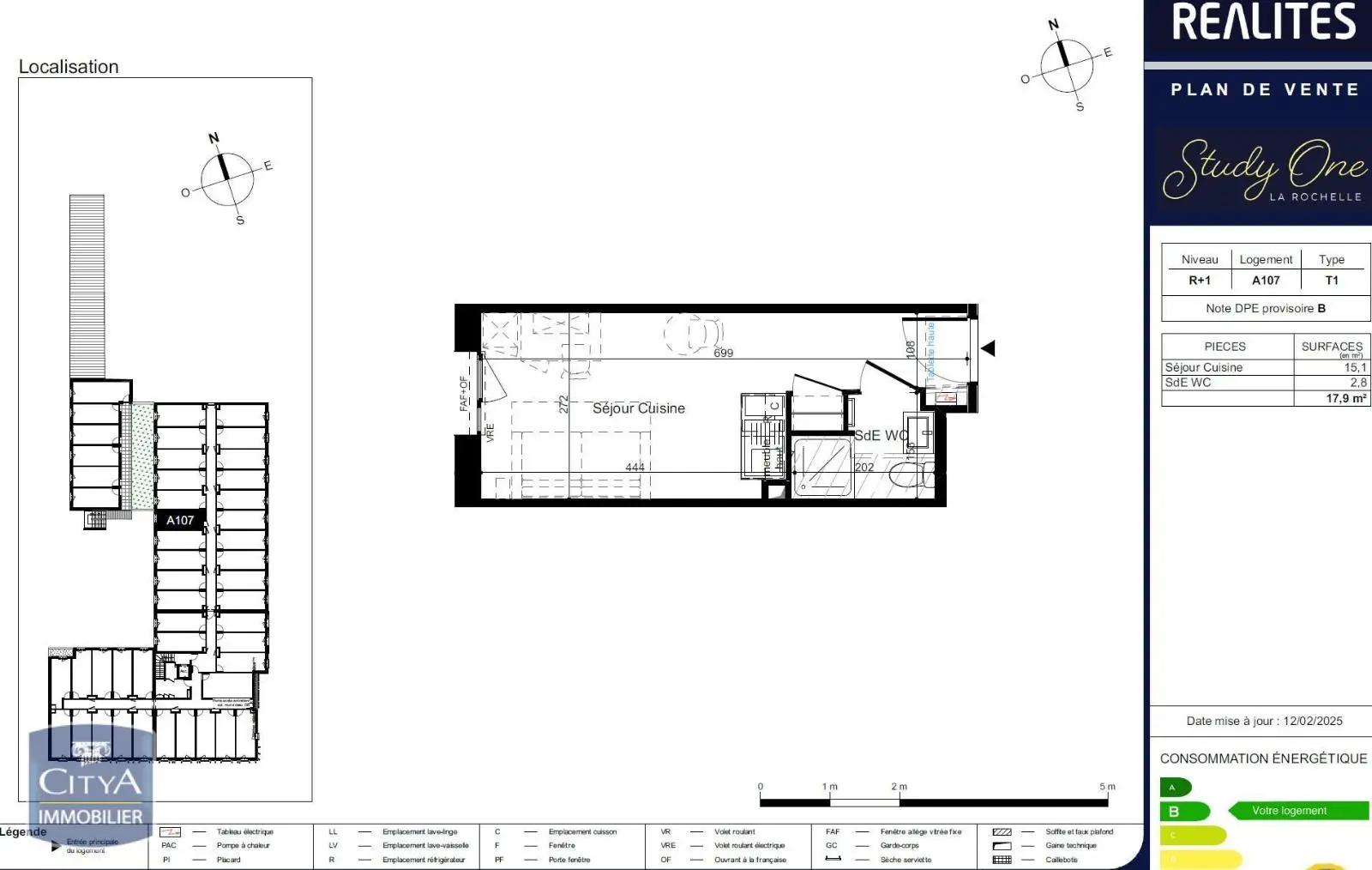 Photo 2 Appartement 1 pièce 17.9m²