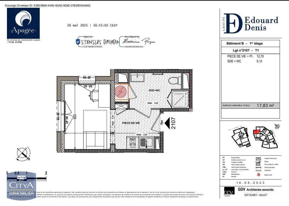 Photo 1 Appartement 1 pièce 17.82m²