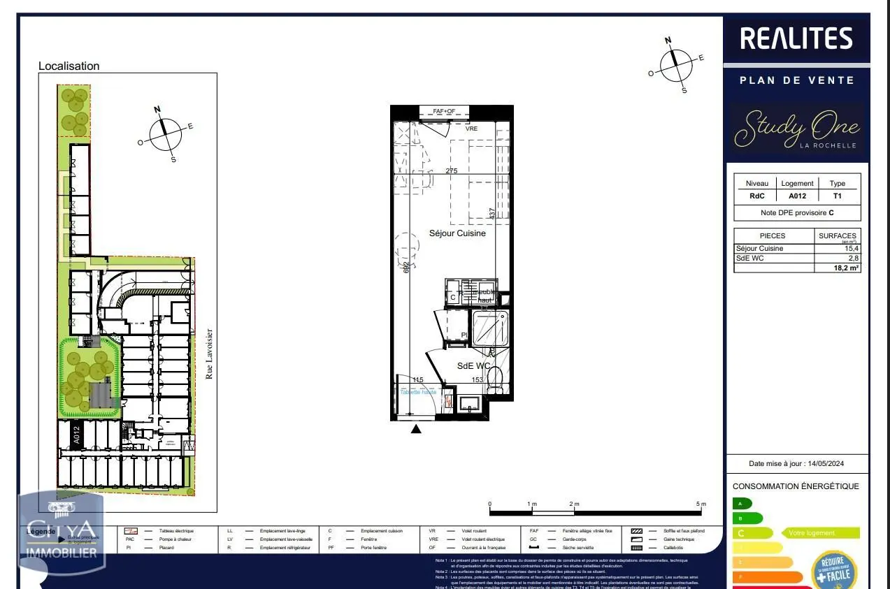Photo 1 Appartement 1 pièce 18.2m²