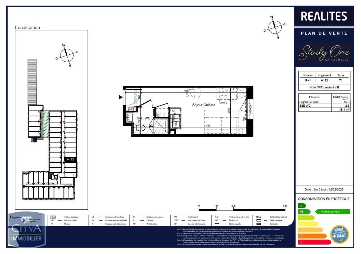 Photo 1 Appartement 1 pièce 18.1m²