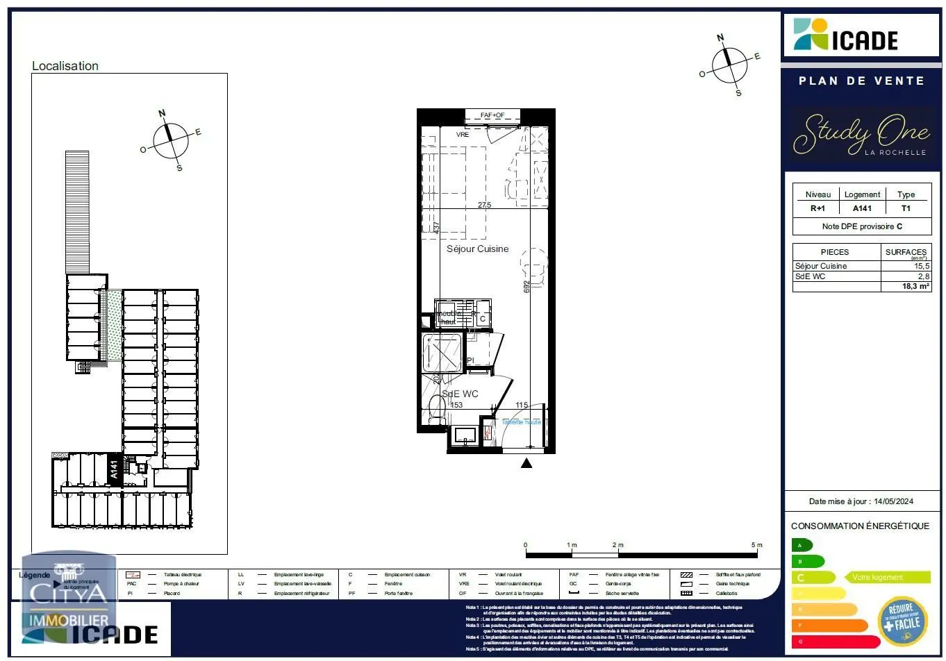 Photo 2 Appartement 1 pièce 18.3m²