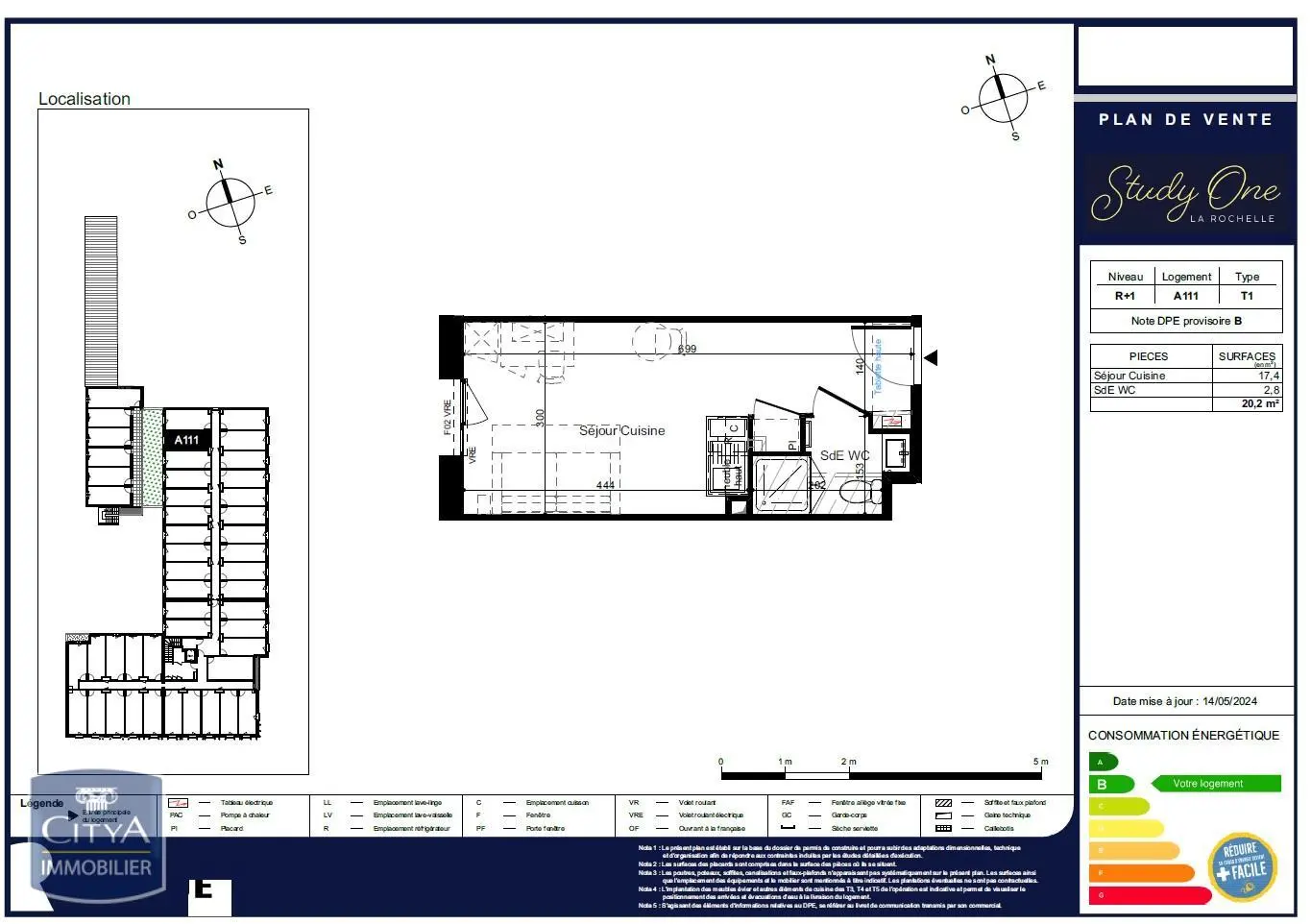 Photo 2 Appartement 1 pièce 20.2m²