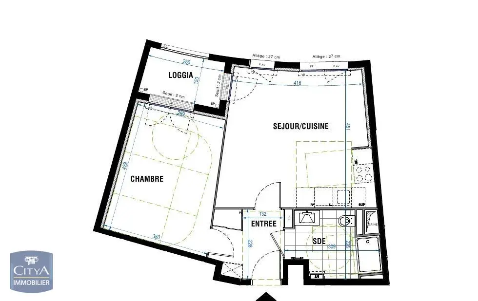 Photo 1 Appartement 2 pièces 45.81m²