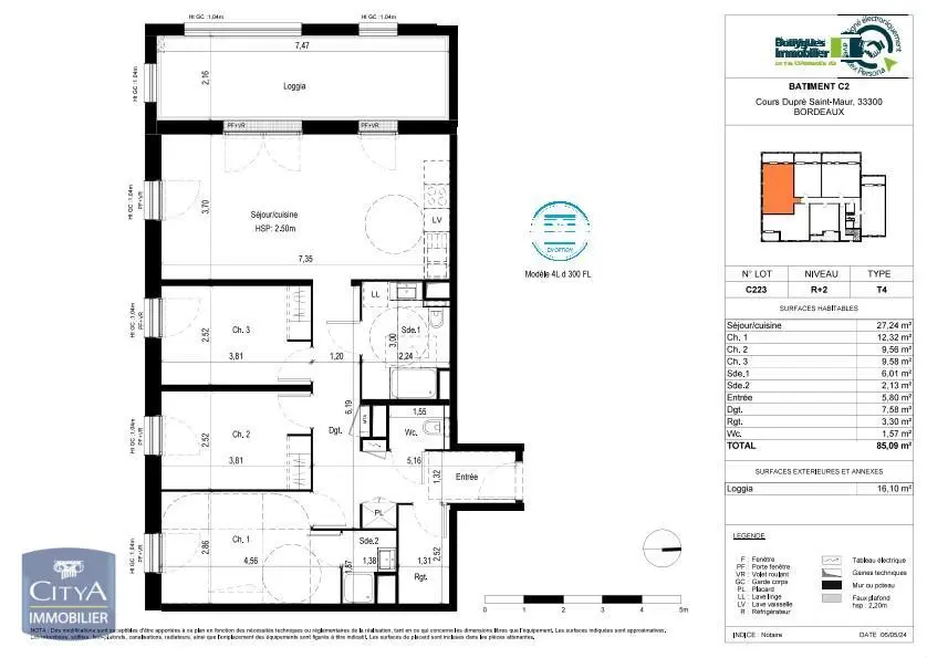 Photo 1 Appartement 4 pièces 85.09m²