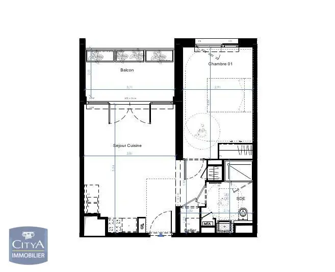 Photo 7 Appartement 2 pièces 41.25m²