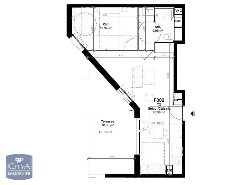 Photo 1 Appartement 2 pièces 47.3m²