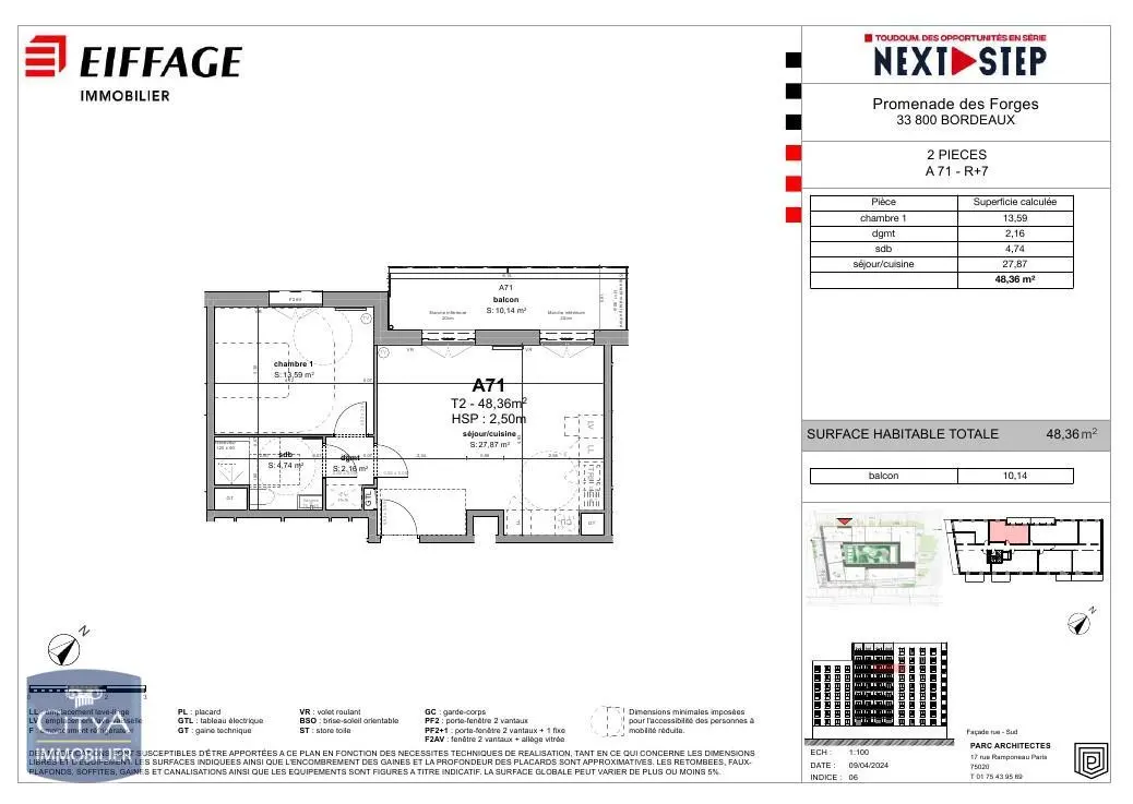 Photo 4 Appartement 2 pièces 48.36m²
