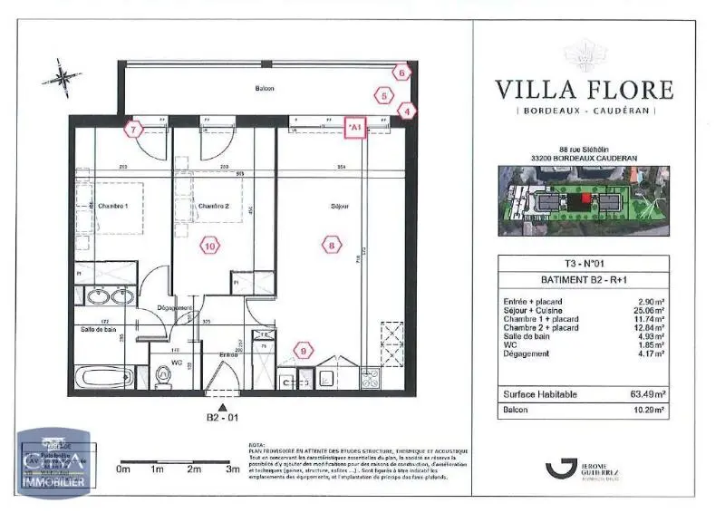 Photo 5 Appartement 3 pièces 63.49m²
