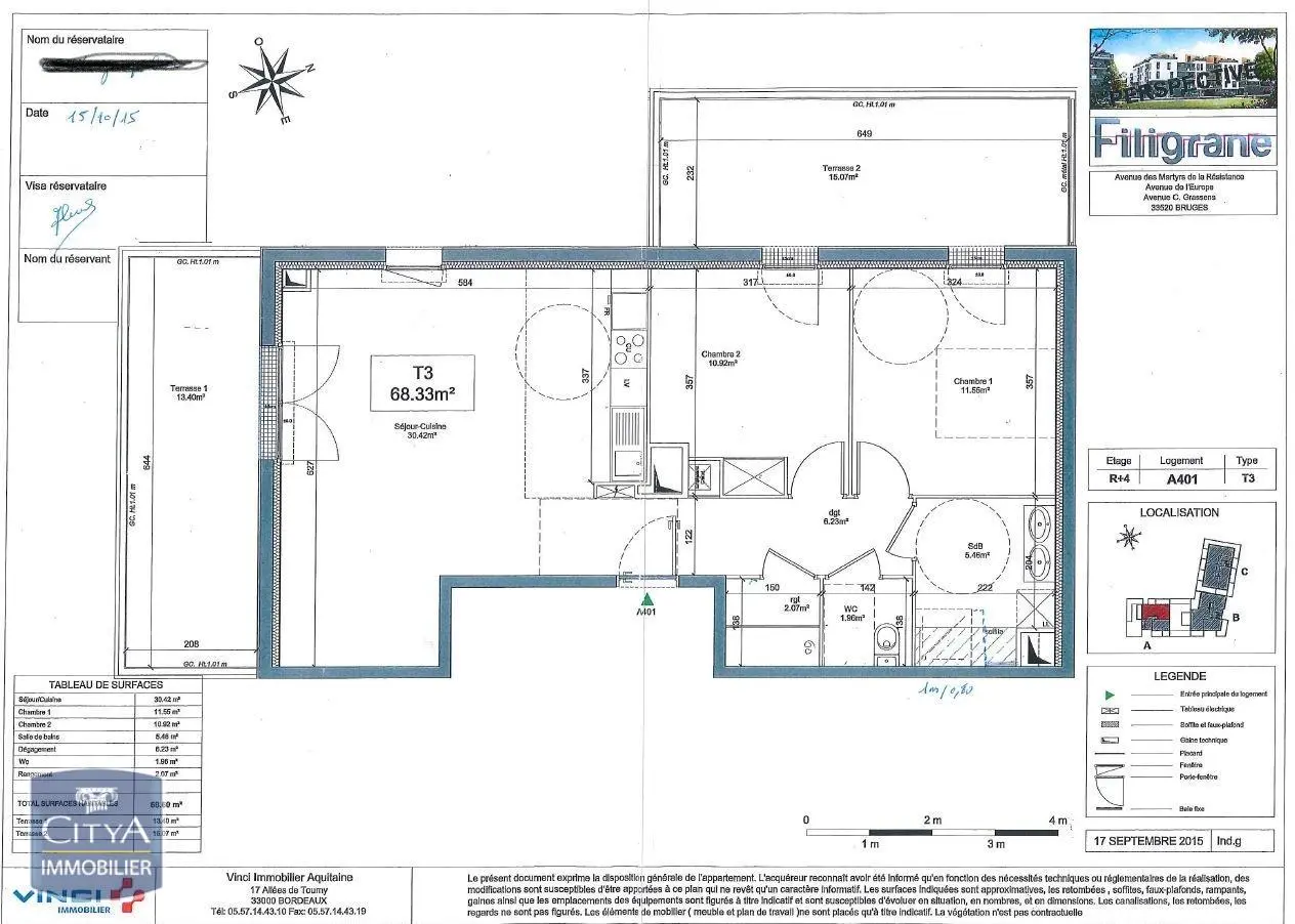 Photo 1 pour Appartement 3 pièces 68.33m² Photo 1 Appartement 3 pièces 68.33m²