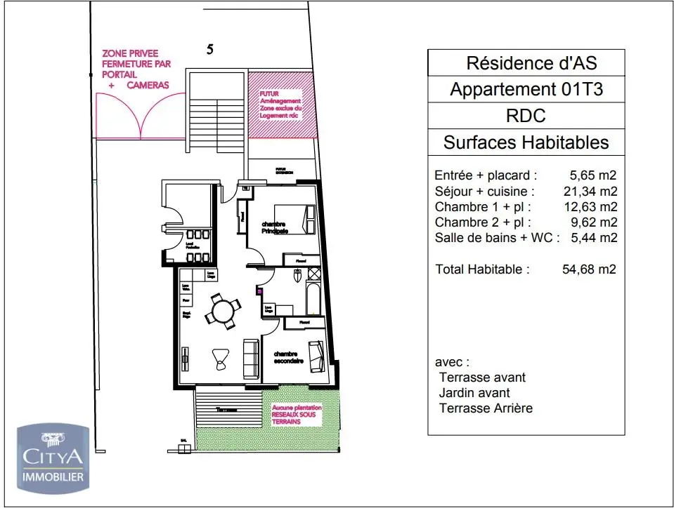 Photo 6 Appartement 3 pièces 54.68m²