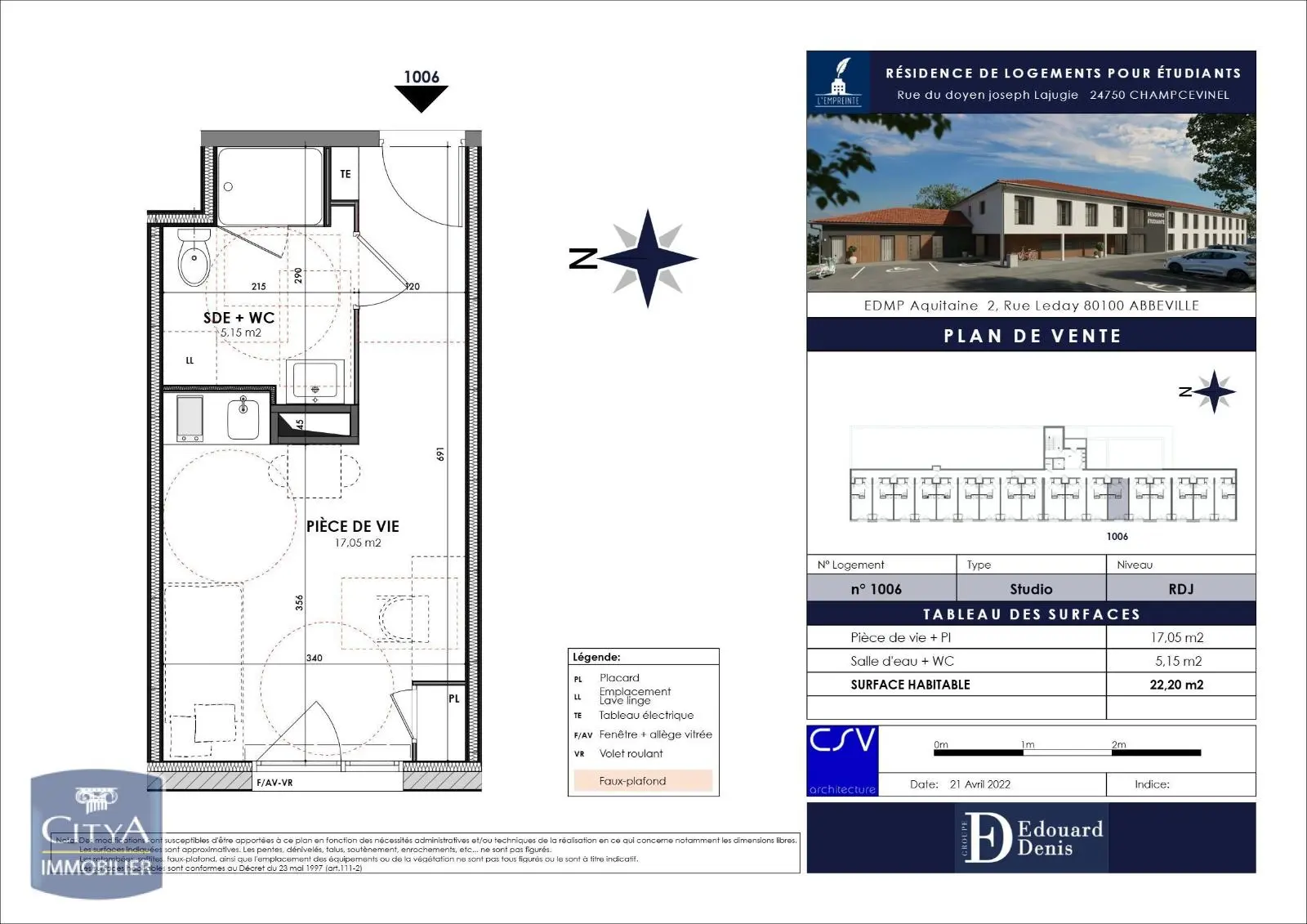 Photo 6 Appartement 1 pièce 22.2m²