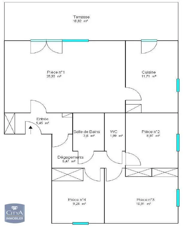 Photo 2 Appartement 4 pièces 82.34m²