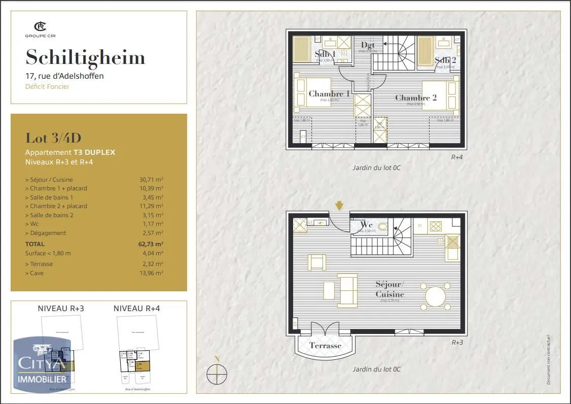 Photo 1 Appartement 3 pièces 62.73m²