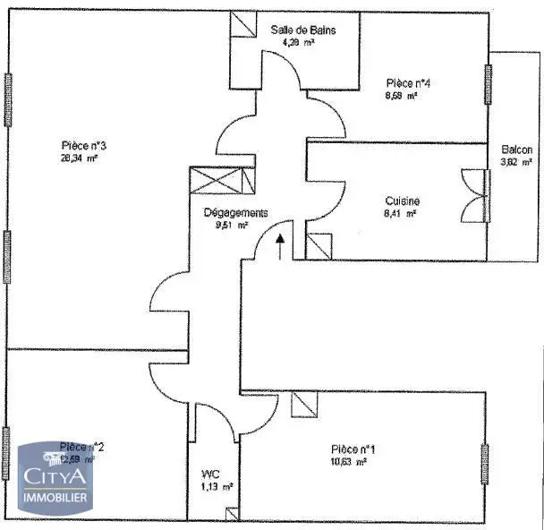 Photo 2 Appartement 4 pièces 83.47m²