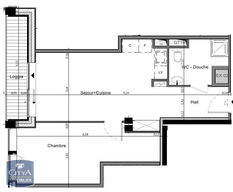Photo 1 Appartement 2 pièces 43.96m²