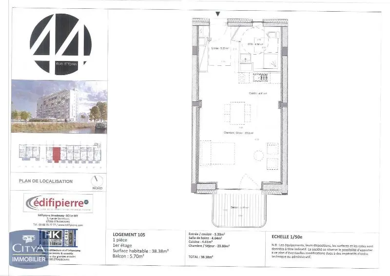 Photo 7 Appartement 1 pièce 38.38m²
