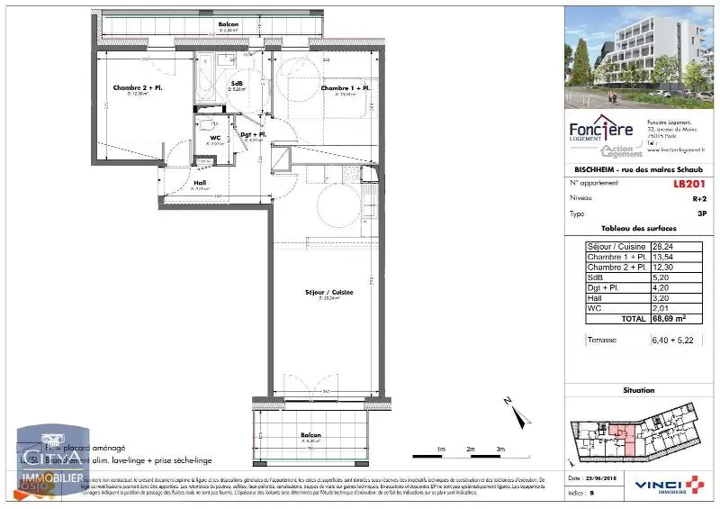 Photo 10 pour Appartement 3 pièces 68.69m² Photo 10 Appartement 3 pièces 68.69m²