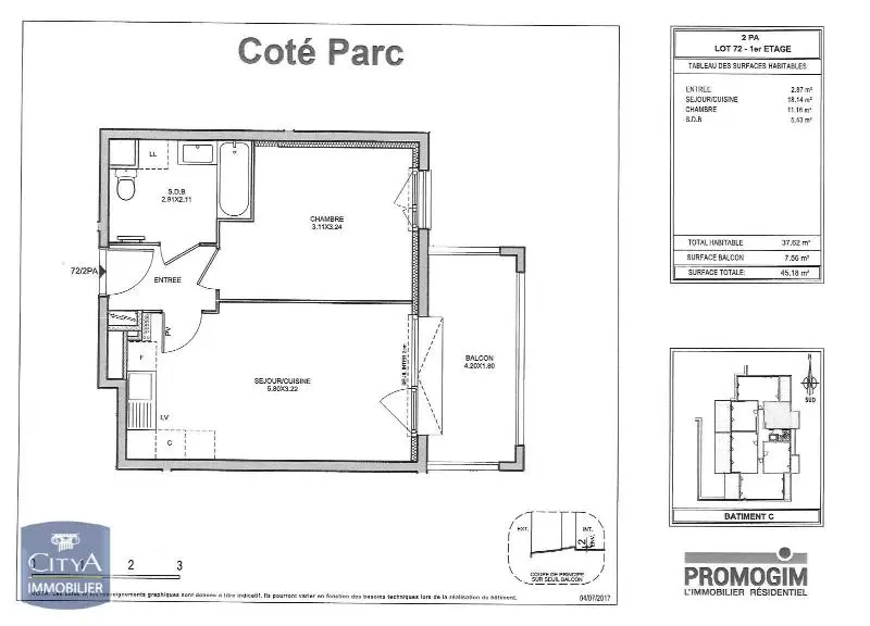 Photo 9 Appartement 2 pièces 37.62m²