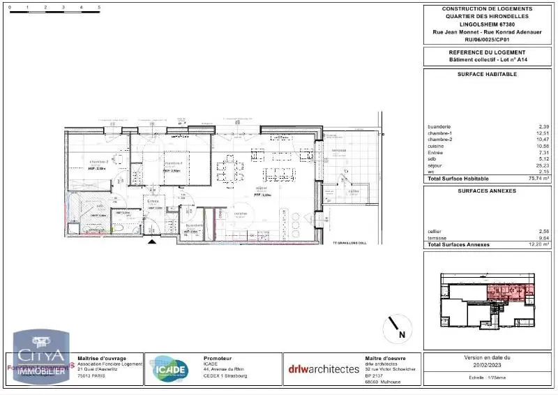 Photo 3 Appartement 3 pièces 75.74m²