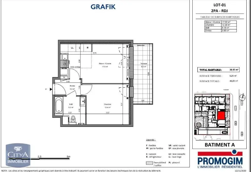 Photo 1 Appartement 2 pièces 38.05m²