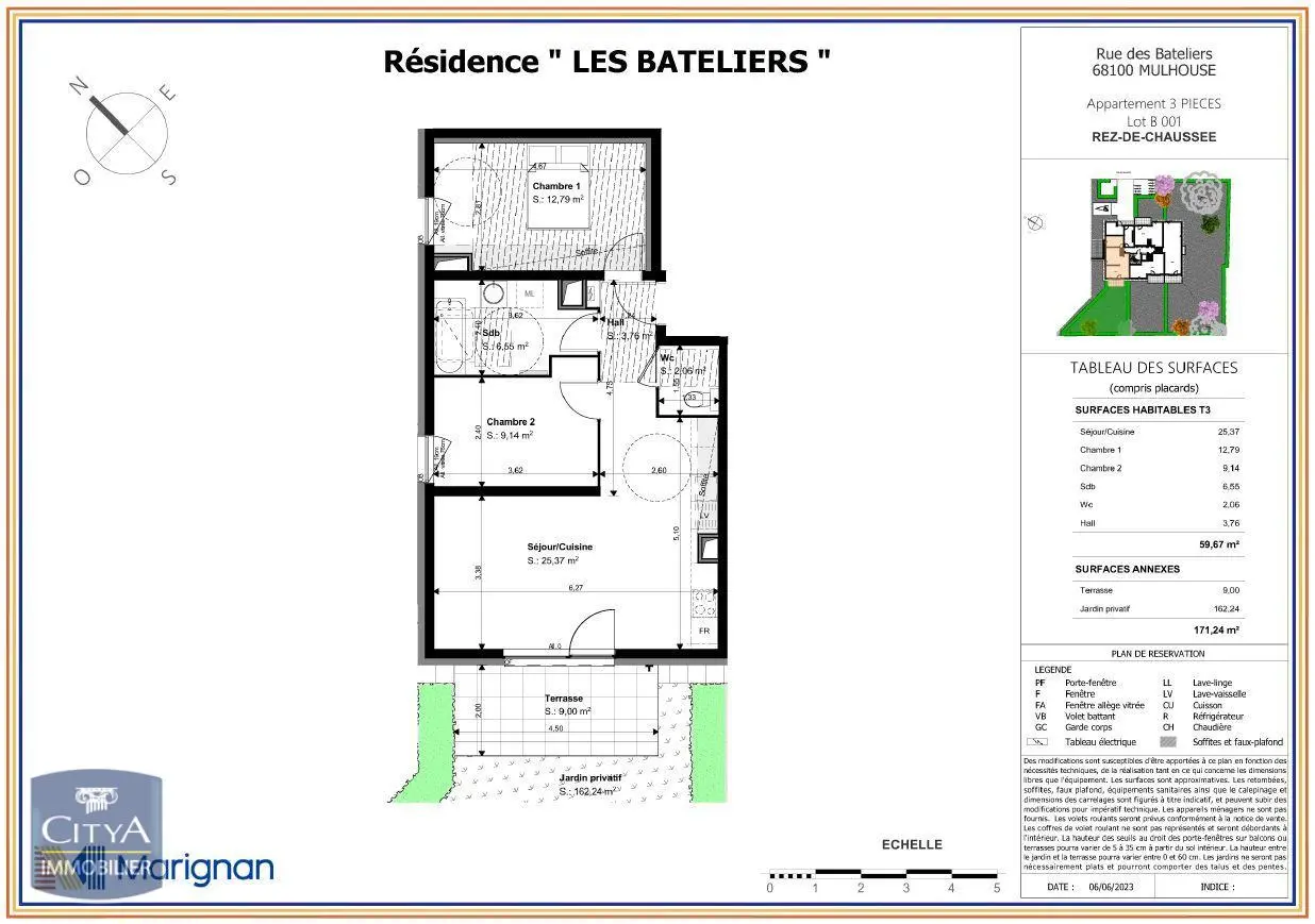Photo 4 Appartement 3 pièces 59.67m²