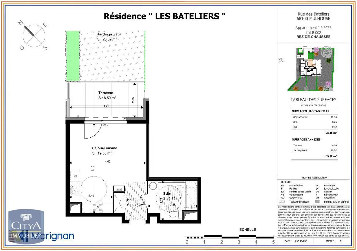 Photo 4 Appartement 1 pièce 28.45m²