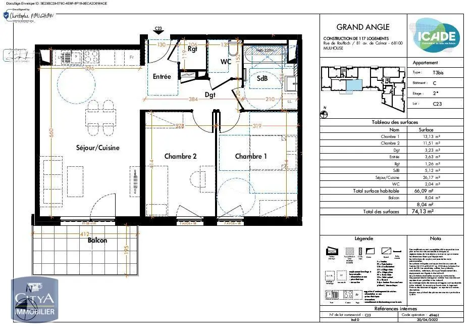 Photo 4 Appartement 3 pièces 66.09m²