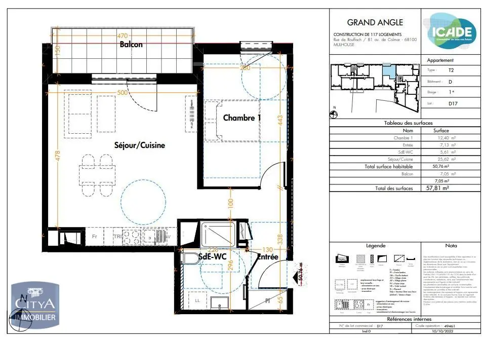 Photo 4 Appartement 2 pièces 50.76m²