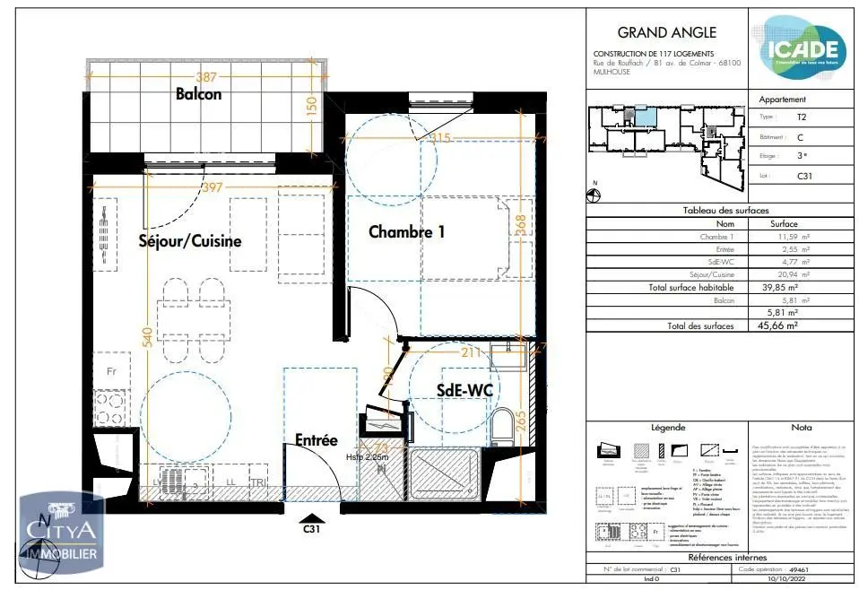 Photo 8 Appartement 2 pièces 39.85m²