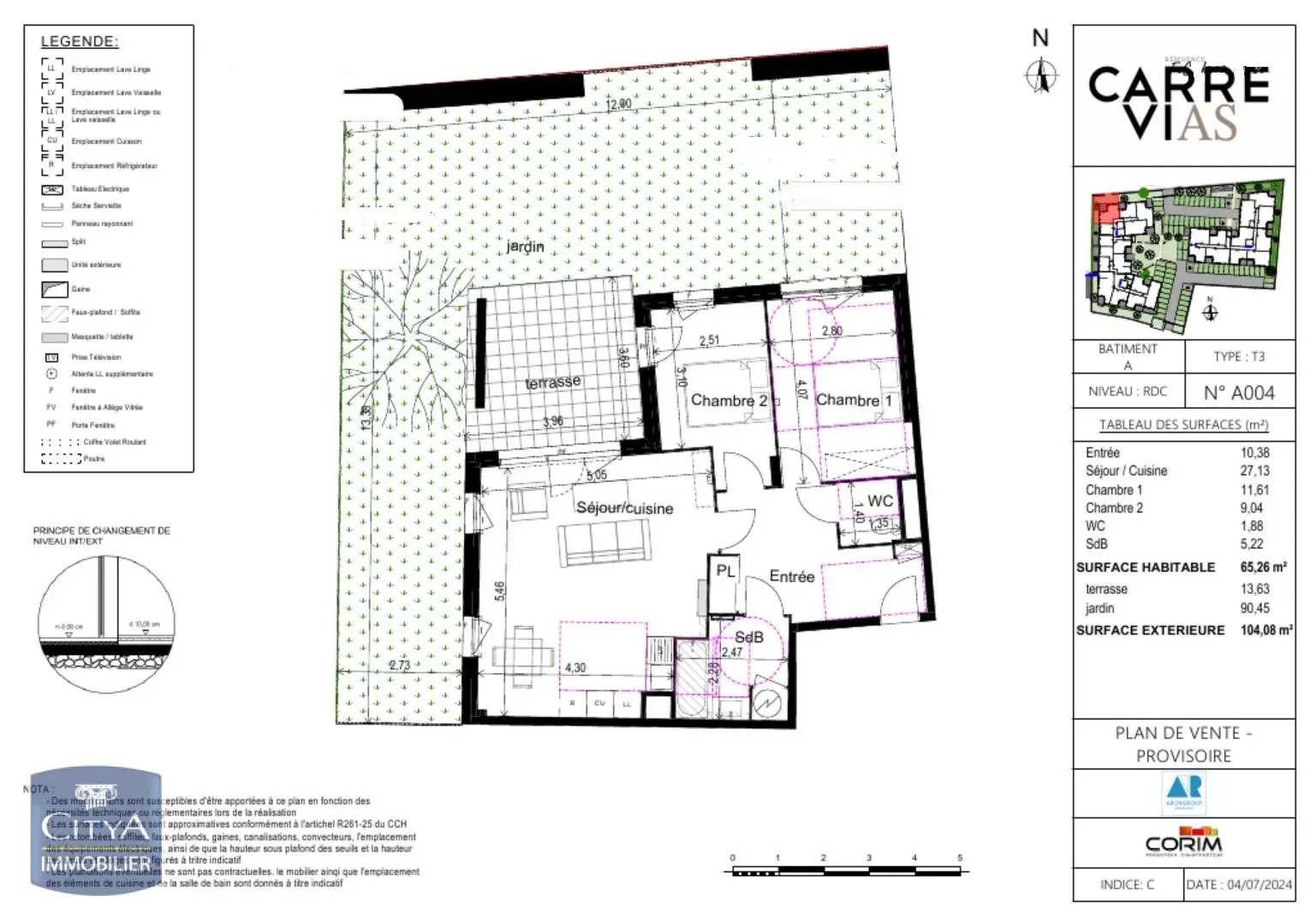 Photo 1 Appartement 3 pièces 65.26m²