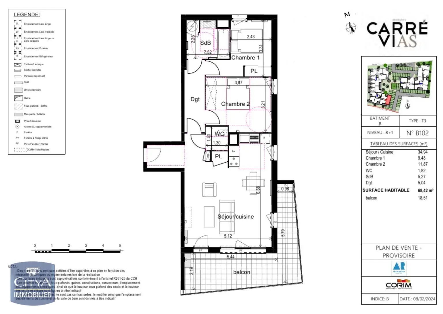 Photo 1 Appartement 3 pièces 68.42m²