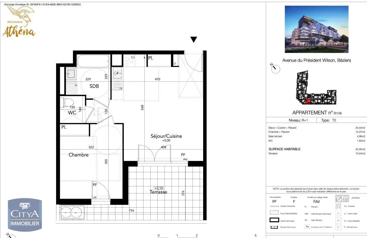 Photo 1 Appartement 2 pièces 57.44m²