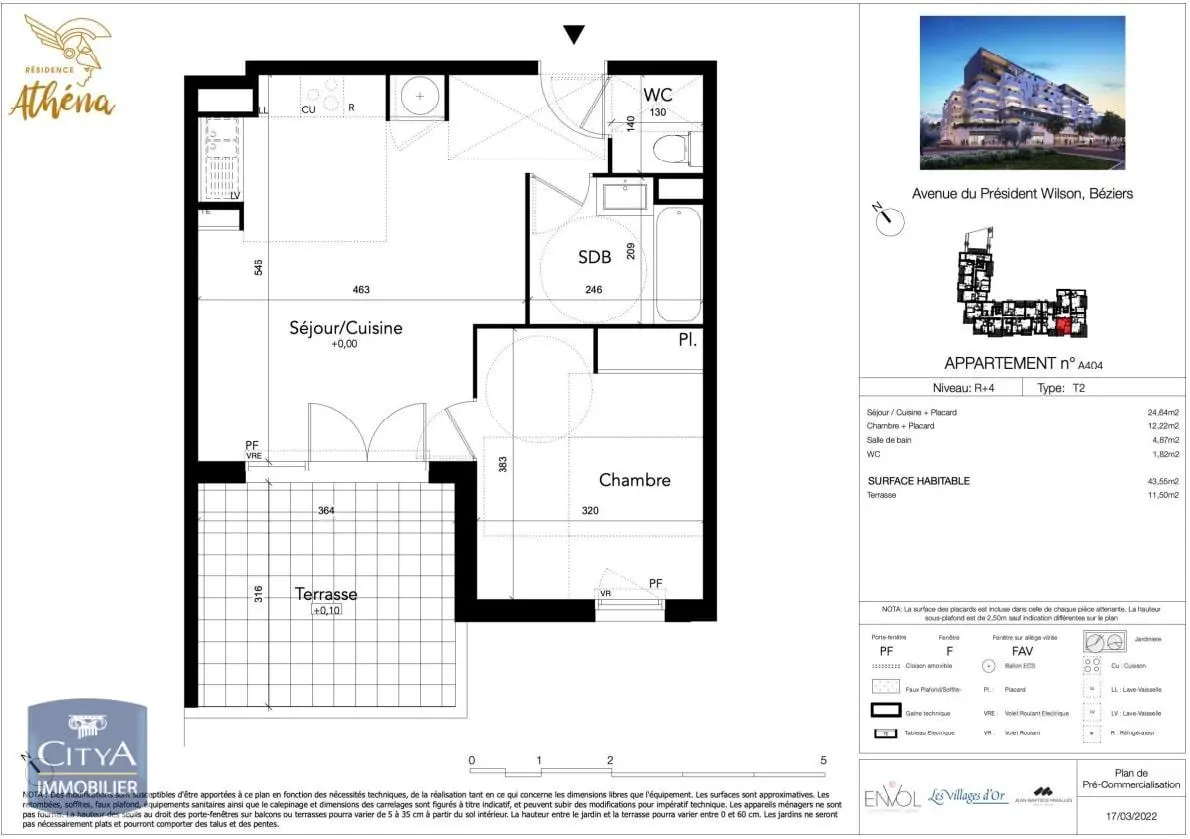 Photo 1 Appartement 2 pièces 43.55m²