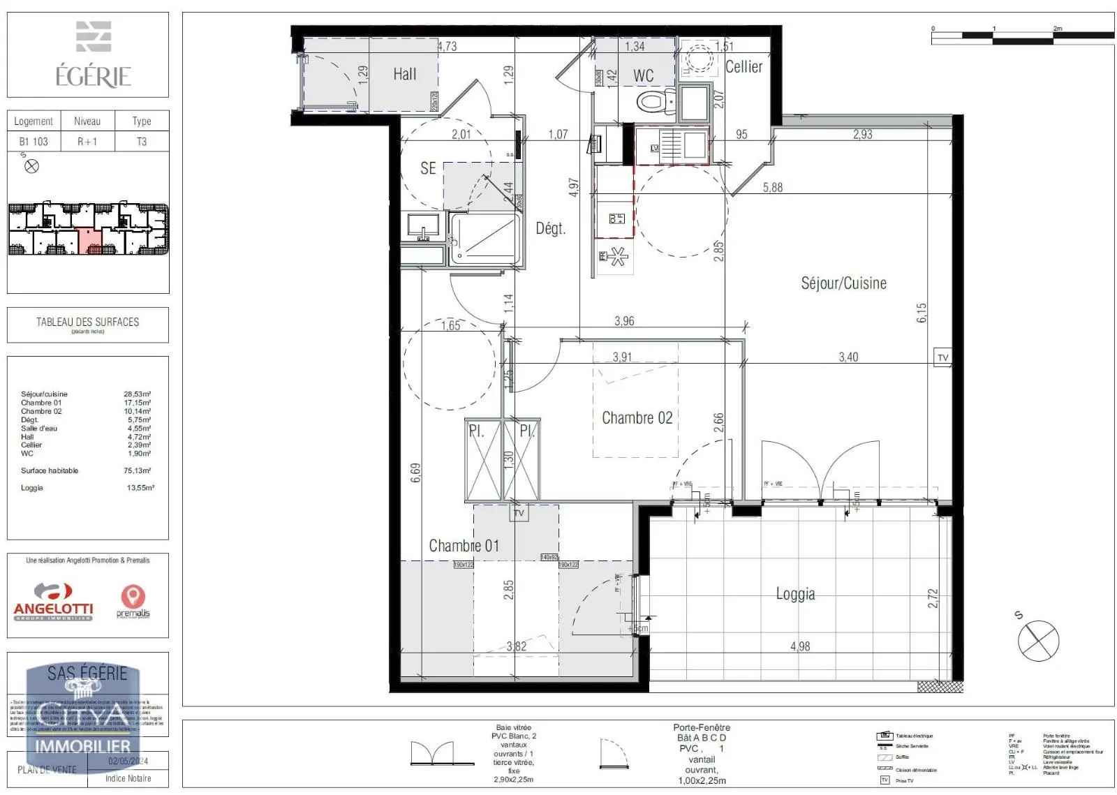 Photo 3 Appartement 3 pièces 75.13m²