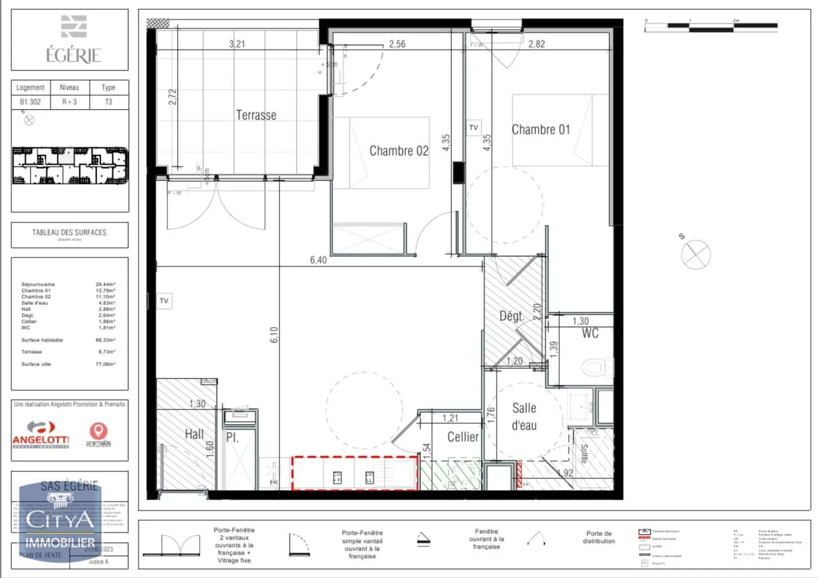 Photo 3 Appartement 3 pièces 68.33m²