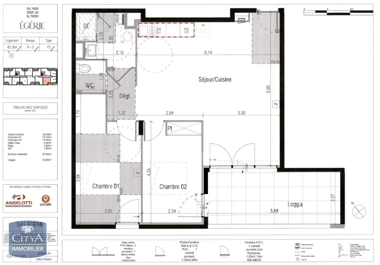 Photo 2 Appartement 3 pièces 67.34m²