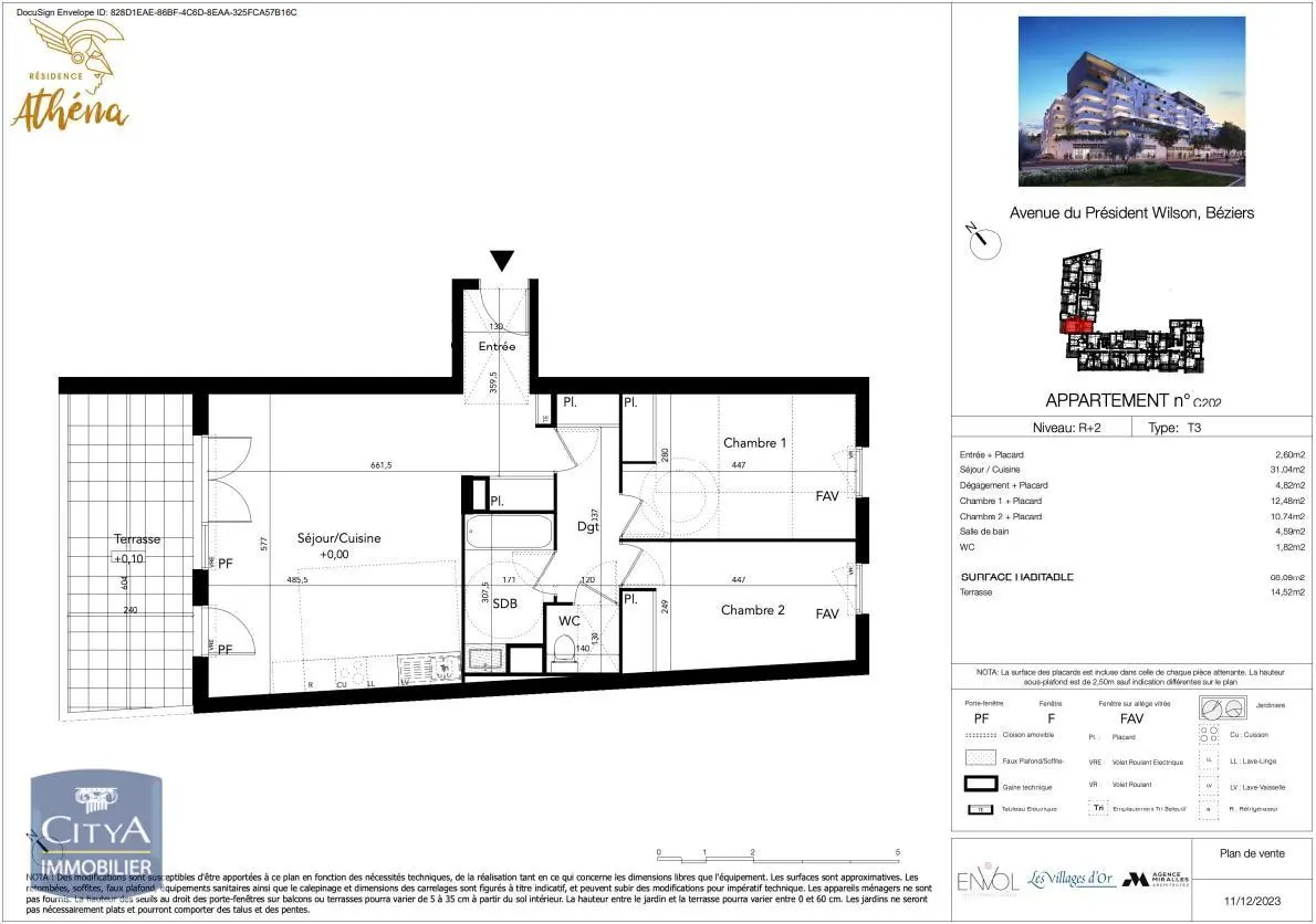 Photo 2 Appartement 3 pièces 67.76m²