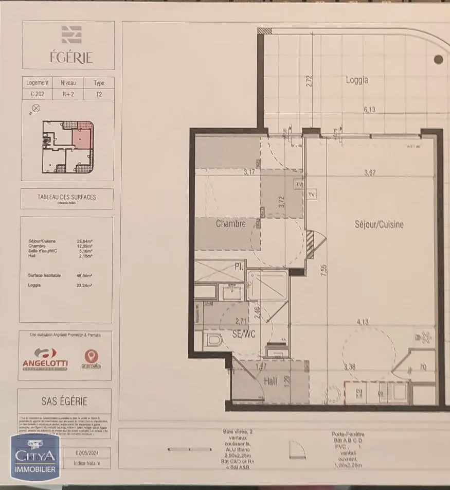 Photo 3 Appartement 2 pièces 48.54m²