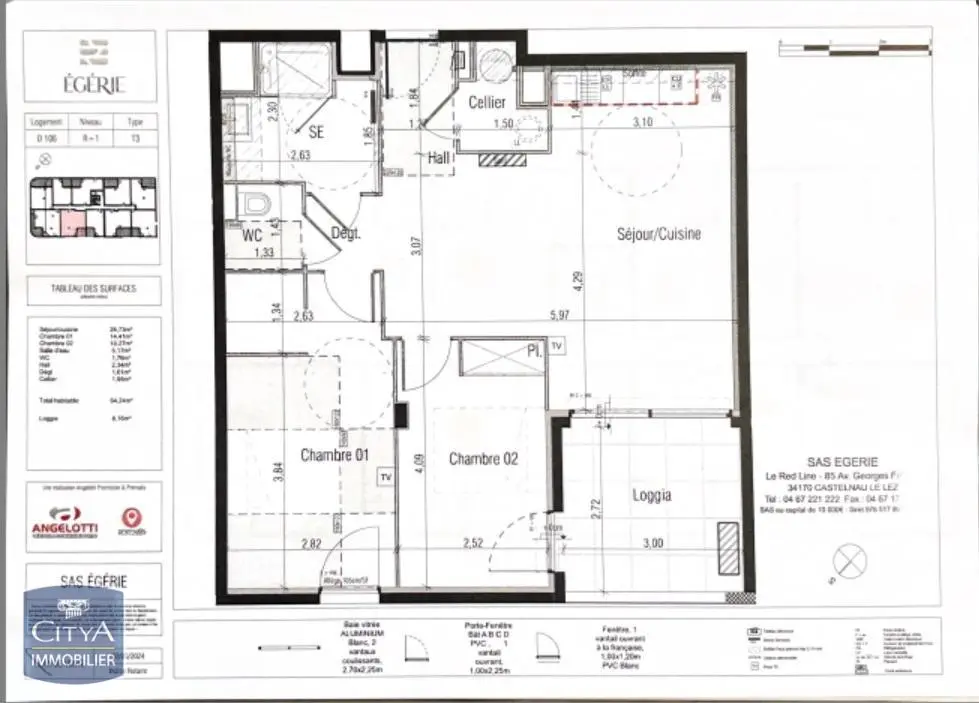 Photo 3 Appartement 3 pièces 62.24m²