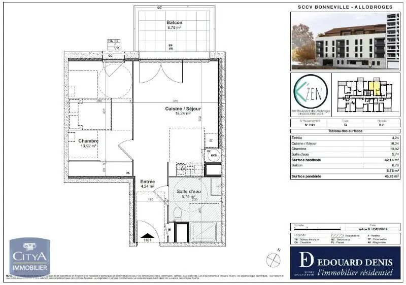 Photo 8 Appartement 2 pièces 42.14m²