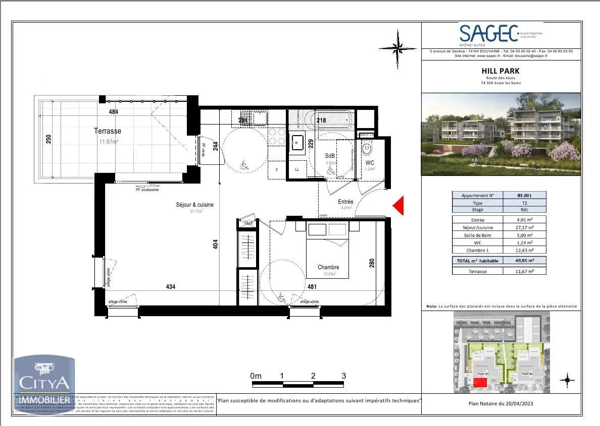 Photo 1 Appartement 2 pièces 49.85m²