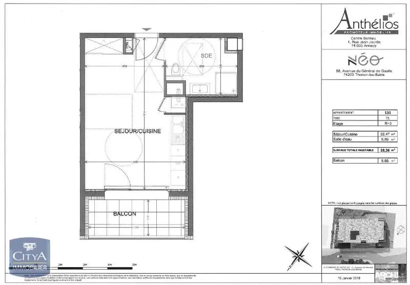 Photo 4 Appartement 1 pièce 28.36m²