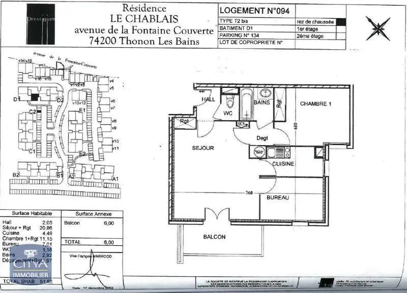 Photo 1 Appartement 2 pièces 51.62m²