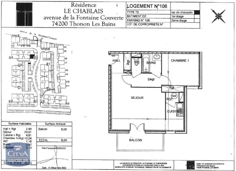 Photo 3 Appartement 2 pièces 45.25m²