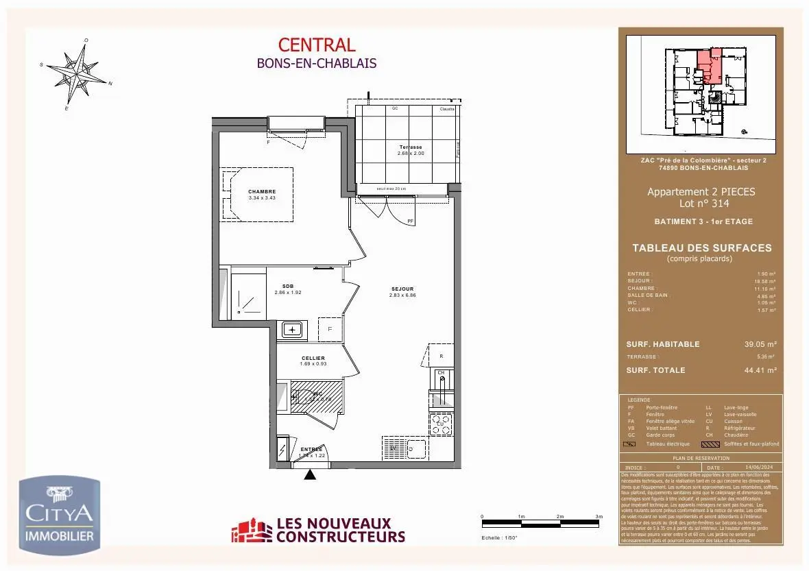 Photo 2 Appartement 2 pièces 39.05m²