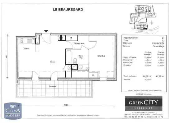 Photo 8 Appartement 2 pièces 45.2m²