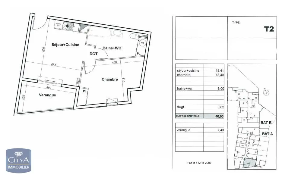 Photo 2 Appartement 2 pièces 40.63m²