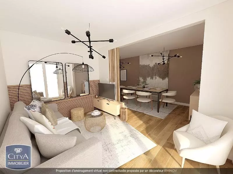 Illustration pour Appartement 3 pièces 74m² Photo Appartement 3 pièces 74m²