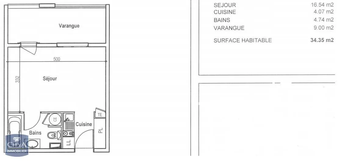Photo 2 Appartement 1 pièce 25.35m²