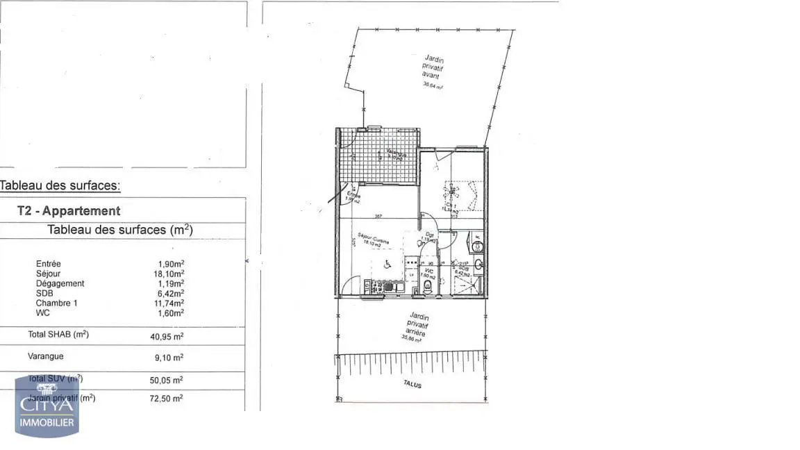 Photo 2 Appartement 2 pièces 40.95m²
